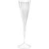 Wna Classicware One-Piece Champagne Flutes, 5 oz., Clear, Plastic, PK100 WNA CWSC5